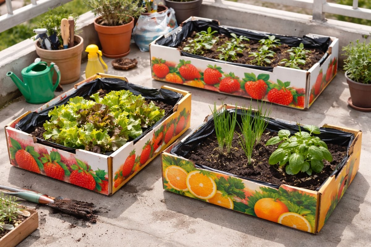 과일 박스를 활용한 모습 / 기사 내용을 바탕으로 제작한 AI 이미지