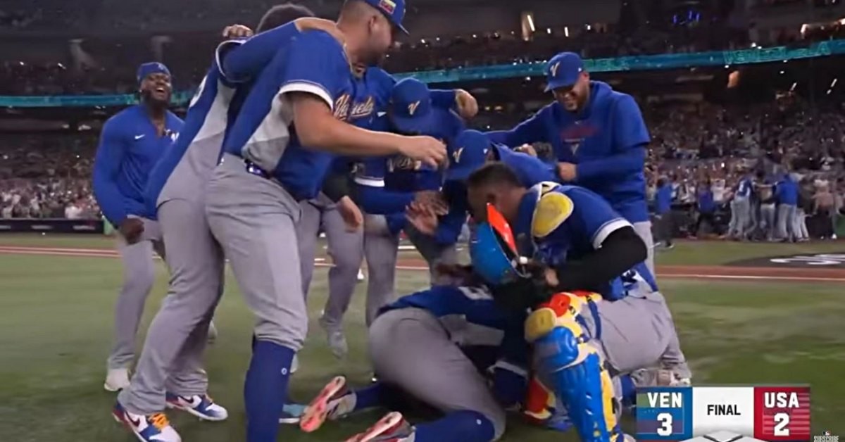 베네수엘라가 18일(한국 시각) 미국 플로리다주 마이애미 론디포파크에서 열린 2026 월드베이스볼클래식(WBC) 결승에서 미국을 3-2로 제압하며 대회 사상 첫 우승을 차지했다.  / 유튜브 'MLB'