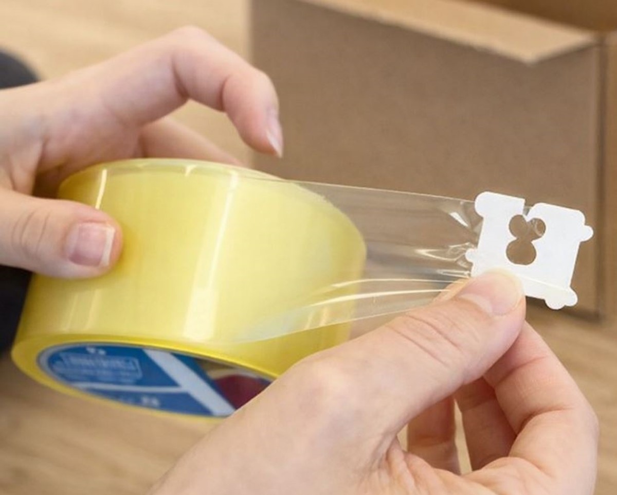 빵클립을 박스테이프 마커로 사용하는 모습. 기사 이해를 돕기 위해 AI를 활용해 제작한 자료 사진입니다. 실제 모습과 다소 차이가 있을 수 있습니다.