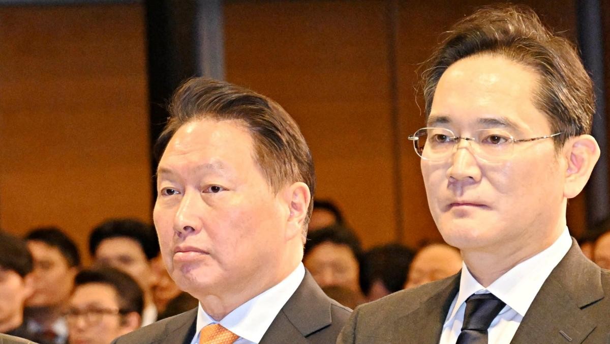 SK그룹 최태원 회장과 삼성전자 이재용 회장.