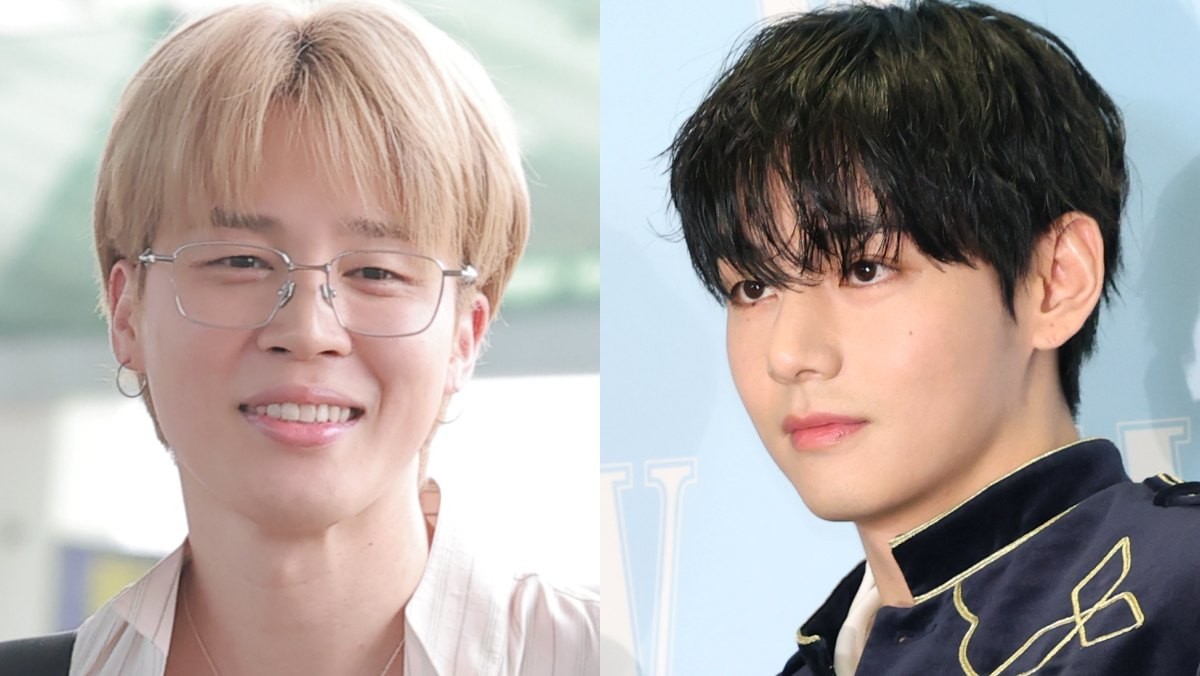 그룹 방탄소년단(BTS) 멤버 지민(왼)과 뷔(오). / 뉴스1