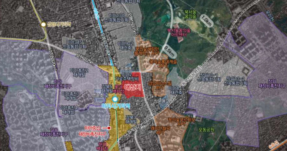 대상 위치 / 서울시