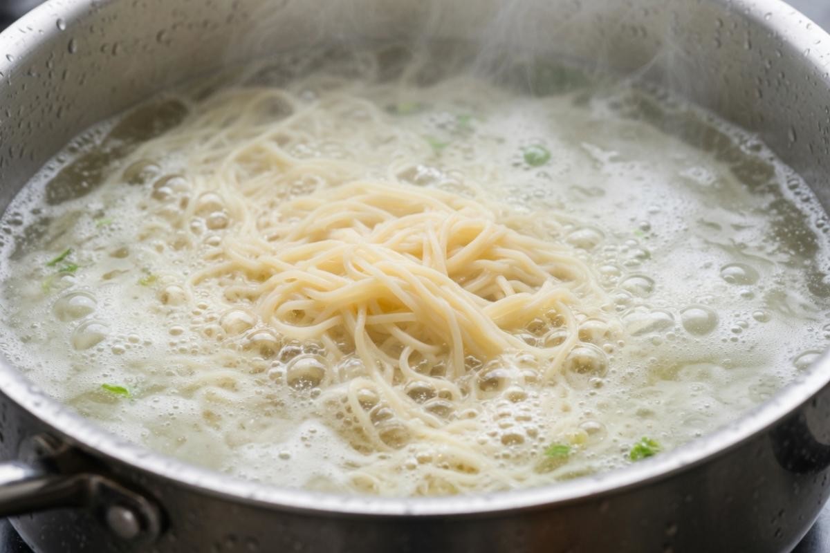 소면 맛있게 삶기. 기사 내용 토대로 AI툴 활용해 제작한 자료사진.