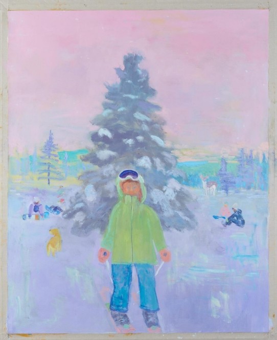 타쿠야 요시다, Sharing Happiness_Oil on linen_130.3x160cm_2026