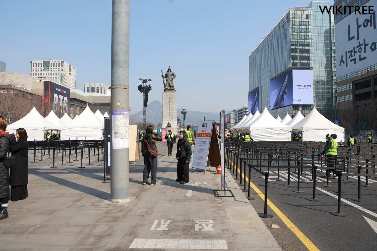 통제 중인 광화문 광장 / 위키트리