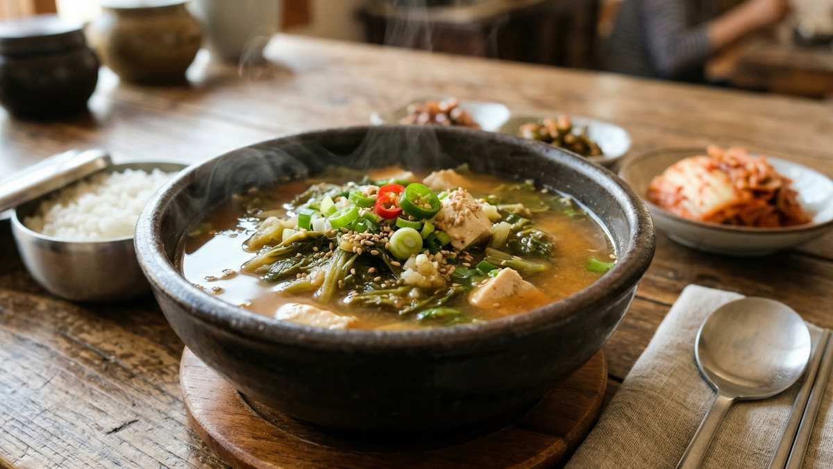 봄동 된장국 (AI로 제작)