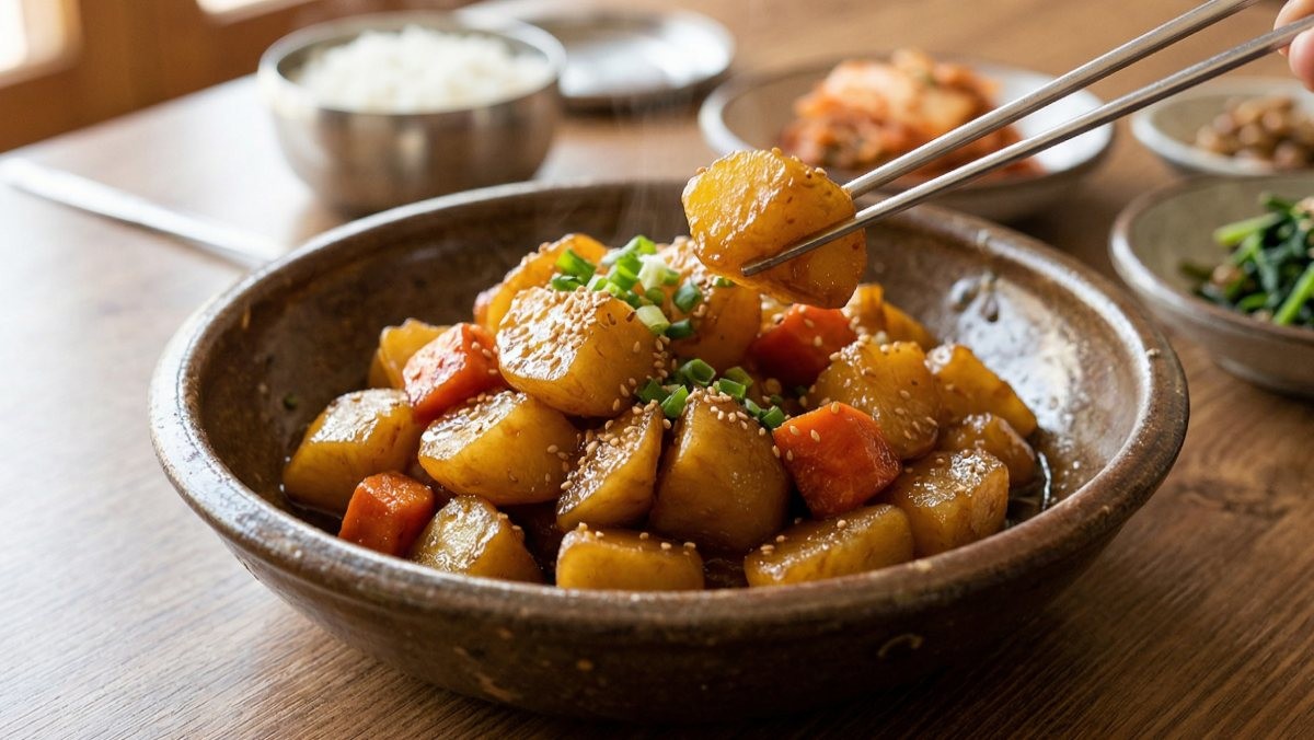 감자조림 사진 (AI로 제작)