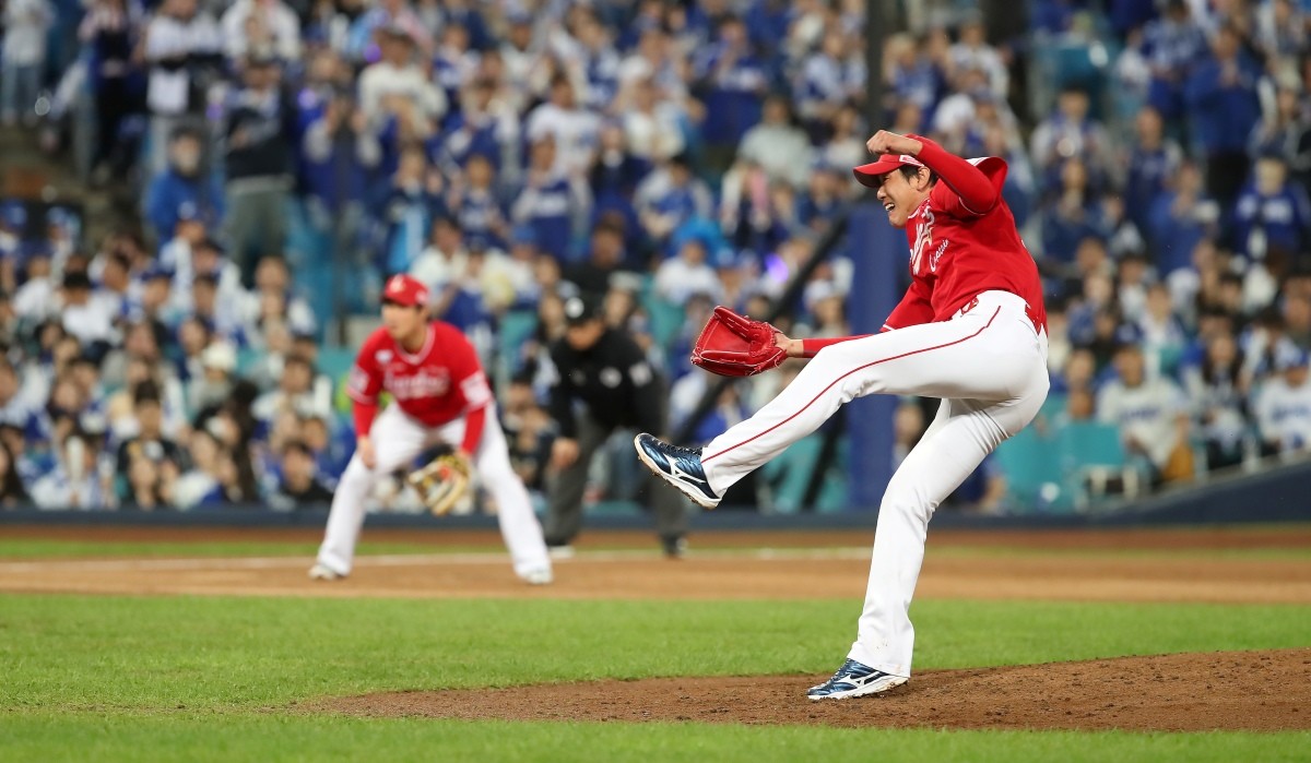 SSG 김광현이 역투하고 있다. / 뉴스1