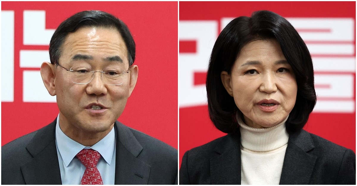 주호영 국민의힘 의원(왼쪽)과 이진숙 전 방송통신위원회 위원장. / 뉴스1