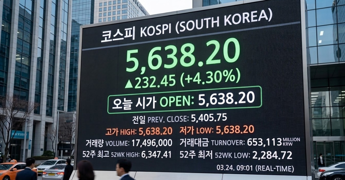 26년 3월 24일 시가. 기사 이해를 돕기 위해 AI로 제작한 이미지.