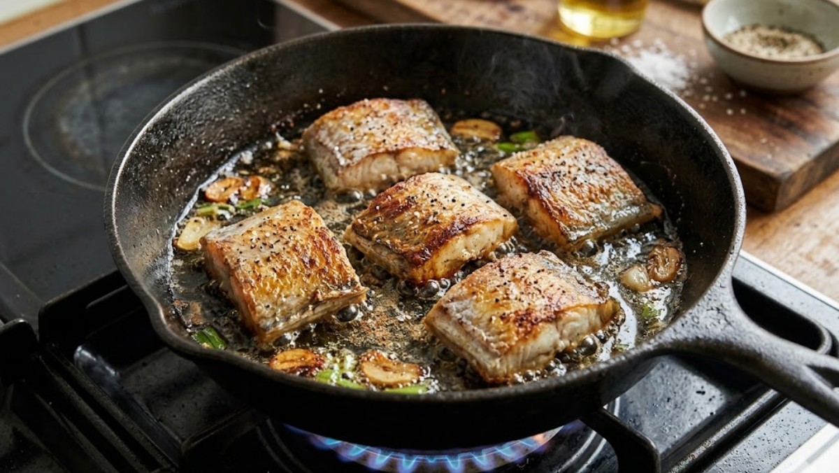 갈치를 굽는 모습 / 기사 내용을 바탕으로 제작한 AI 이미지