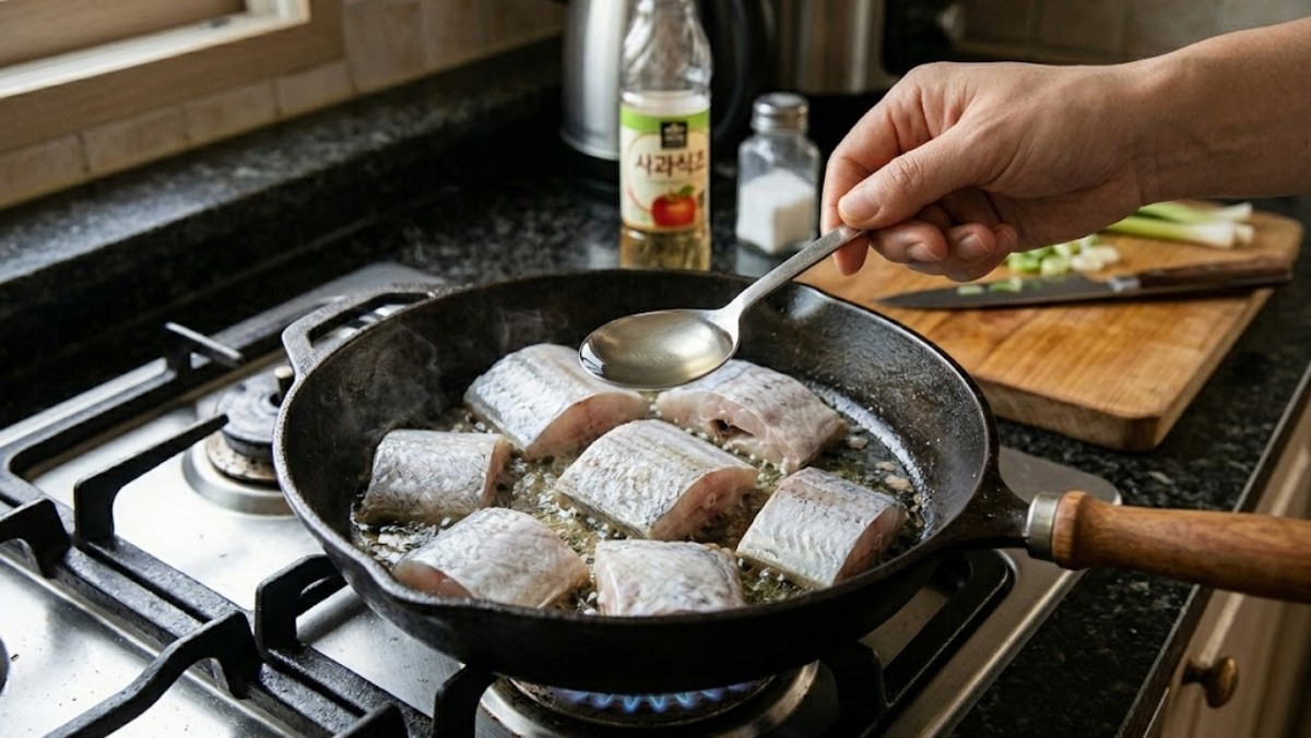 갈치를 굽는 모습 / 기사 내용을 바탕으로 제작한 AI 이미지