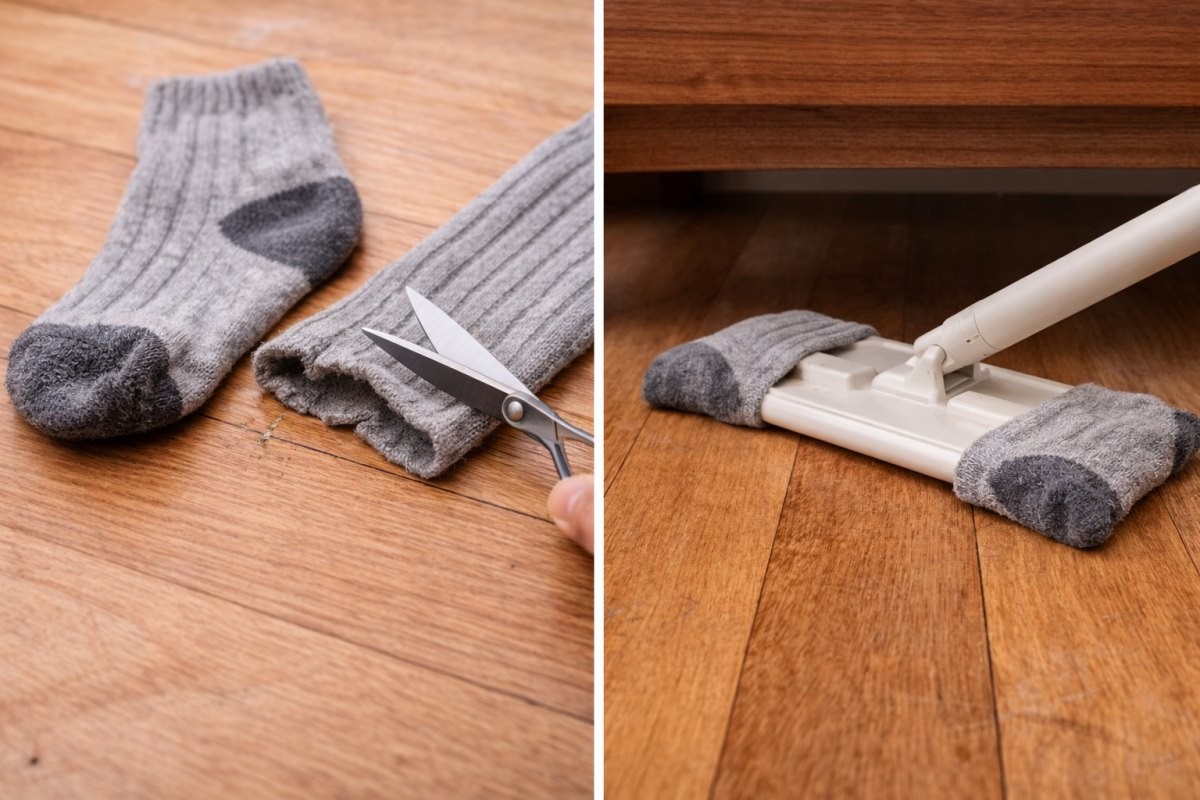 헌 양말을 활용한 모습 / 기사 내용을 바탕으로 제작한 AI 이미지