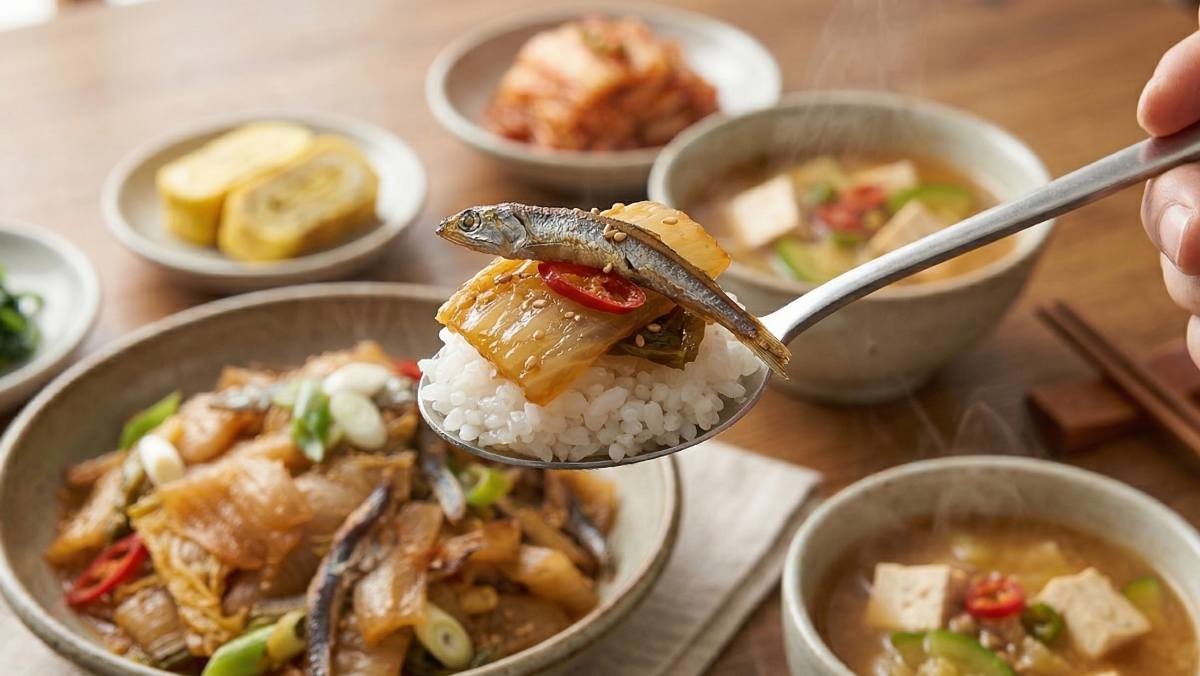 묵은지멸치볶음 (AI로 제작)