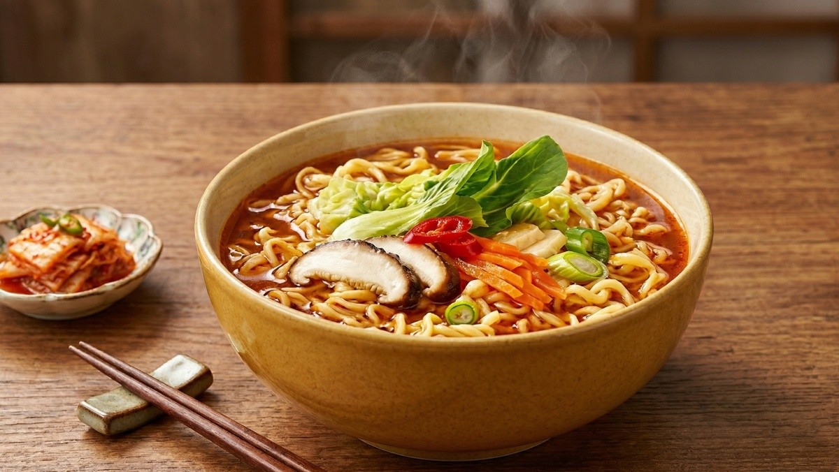 AI가 생성한 라면 자료사진. 실제 기사 본문의 제품과 다를 수 있습니다.