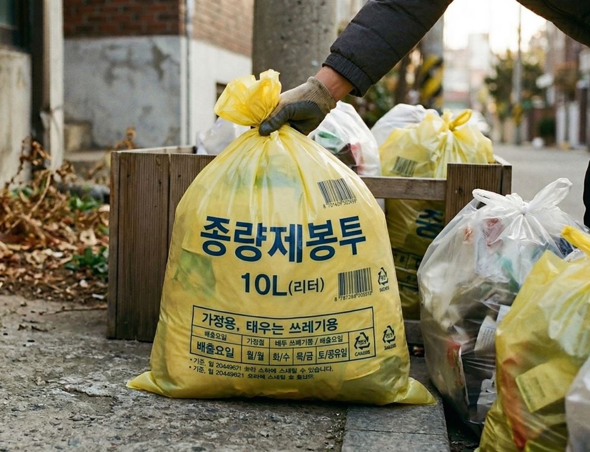 종량제봉투 모습. 기사 이해를 돕기 위해 AI를 활용해 제작한 자료 사진입니다. 실제 모습과 다소 차이가 있을 수 있습니다.