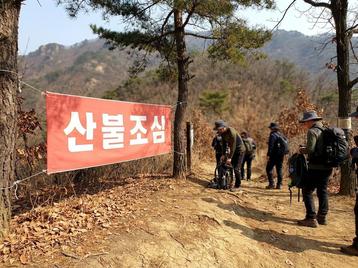 '건조주의보에 산불조심!'. 기사 내용 토대로 AI툴 활용해 제작한 자료사진.