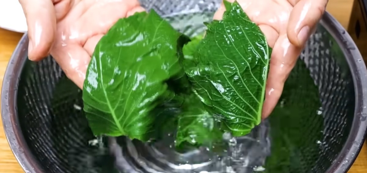 깻잎을 데치는 모습 / 유튜브 '김대석 셰프TV'