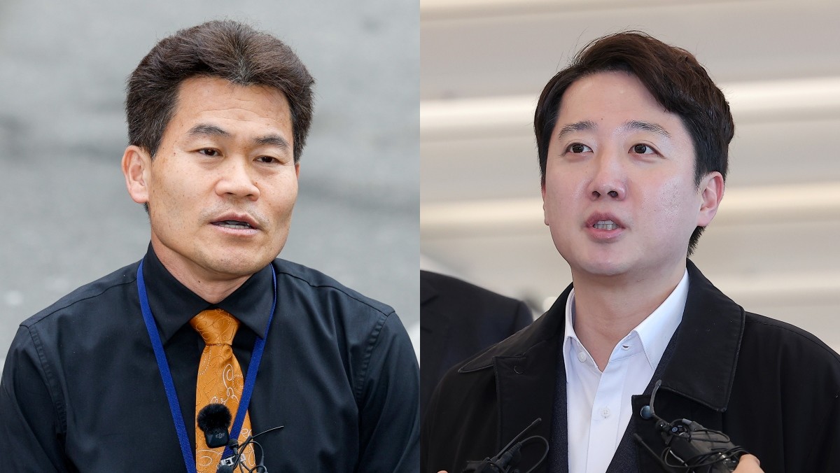 한국사 강사 출신 유튜버 전한길, 이준석 개혁신당 대표 / 뉴스1