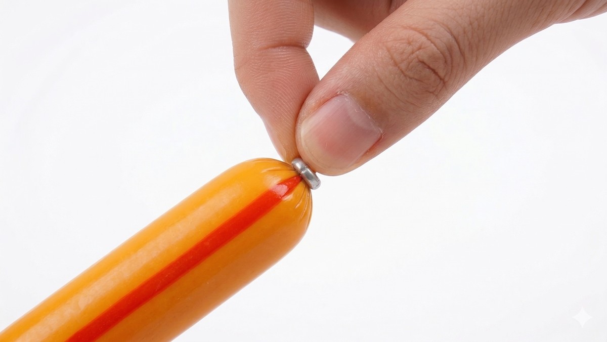 스틱형 소시지에 있는 철심 부분 / AI 생성 이미지