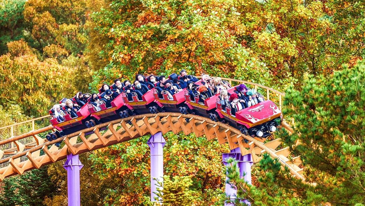 과천 서울랜드에서 놀이기구가 지나고 있다. / 서울랜드 제공