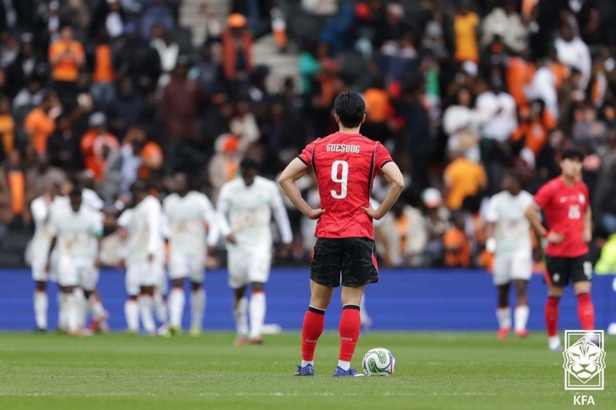 코트디부아르와 평가전에서 0 대 4 대패한 대한민국. / 대한축구협회-뉴스1