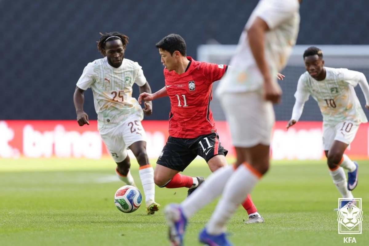 코트디부아르와 평가전 모습. / 대한축구협회-뉴스1