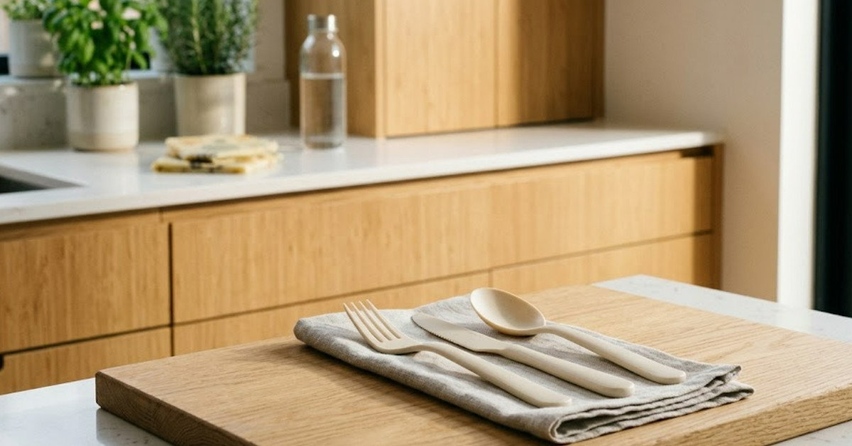 친환경 식기 이미지. 기사 이해를 돕기 위해 AI로 제작한 이미지.