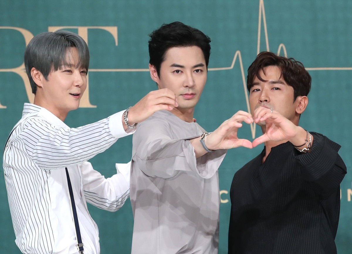 2018년 활동 당시 신화 멤버 신혜성, 전진, 이민우 / 뉴스1