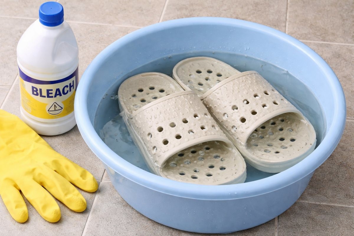 욕실화를 세척하는 모습 / 기사 내용을 바탕으로 제작한 AI 이미지