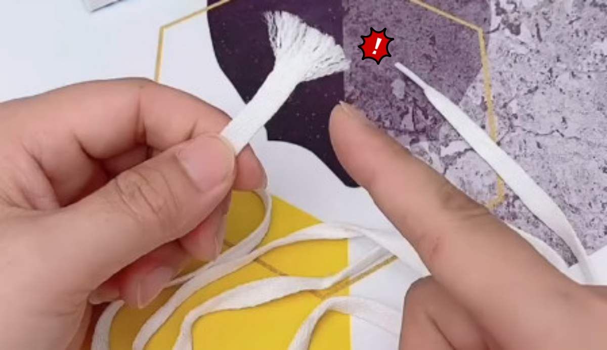 끝부분 풀린 신발끈. 유튜브 채널 'Hello Park TV' 자료 활용해 제작한 이미지.