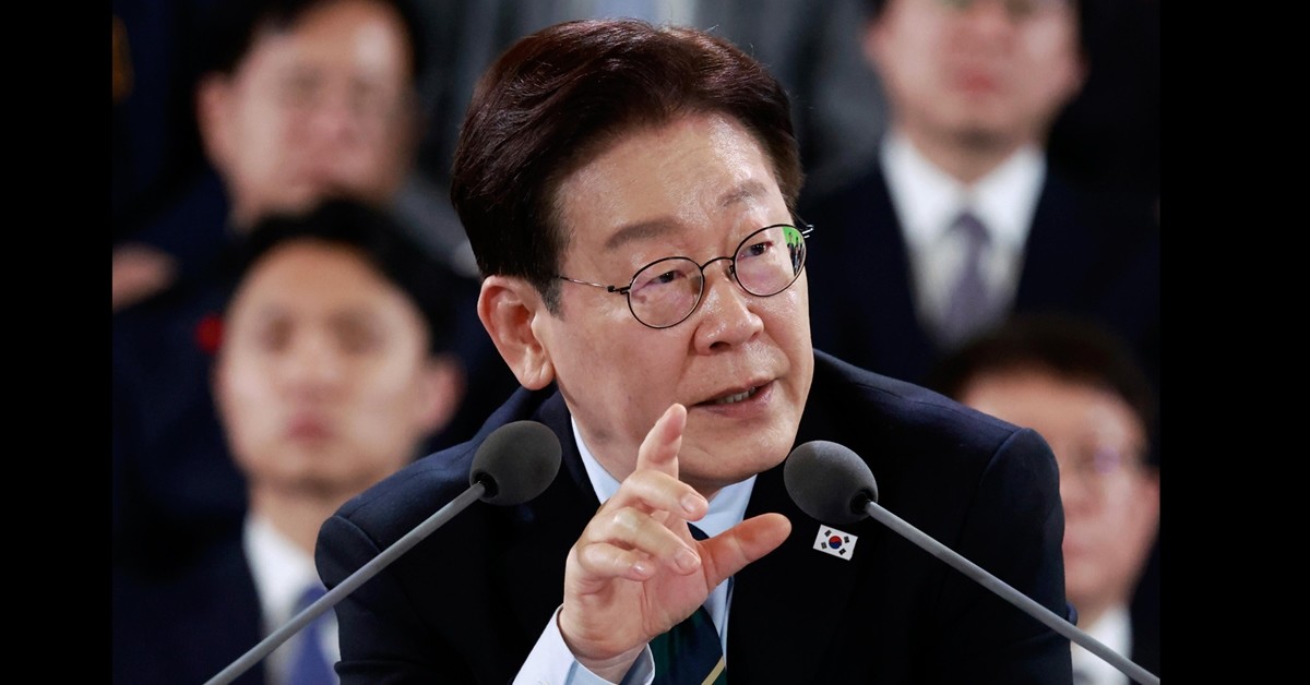 이재명 대통령이 30일 제주 한라대학교에서 열린 '제주의 마음을 듣다' 타운홀미팅 간담회에서 발언을 하고 있다. / 뉴스1