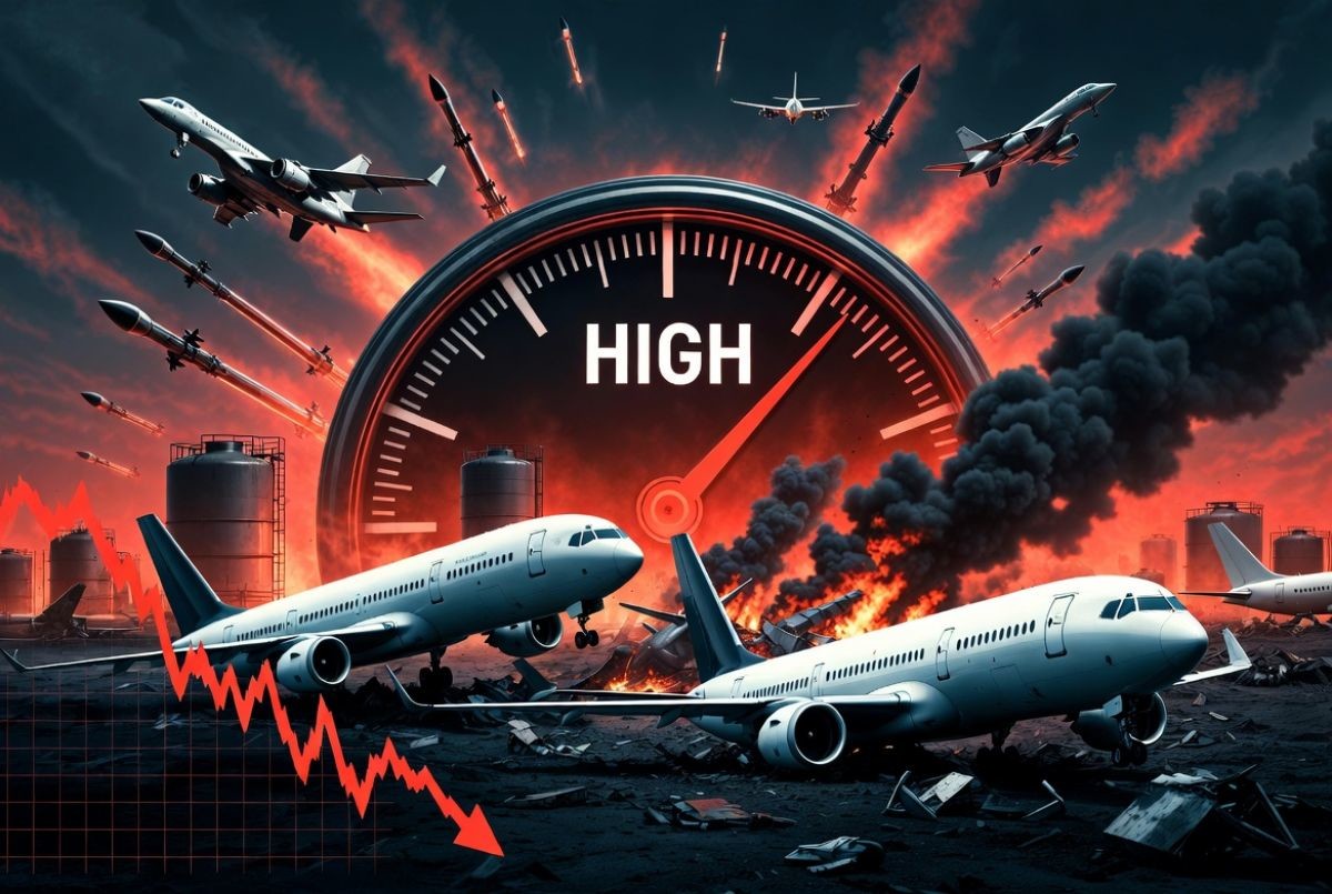 미국-이란 전쟁 등 중동 상황으로 직격탄 맞은 항공업계. 기사 내용 토대로 AI툴 활용해 제작한 자료사진.