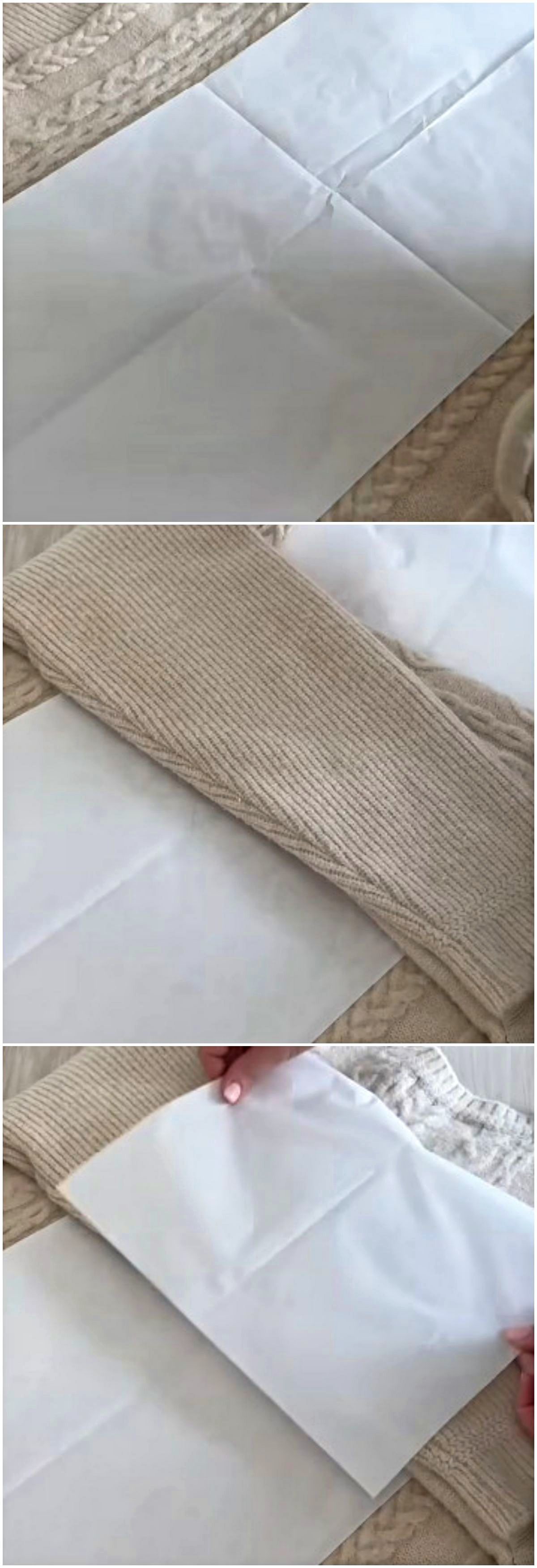 니트 사이에 넣는 종이 '1장' 꿀팁. / 유튜브 '망구미'