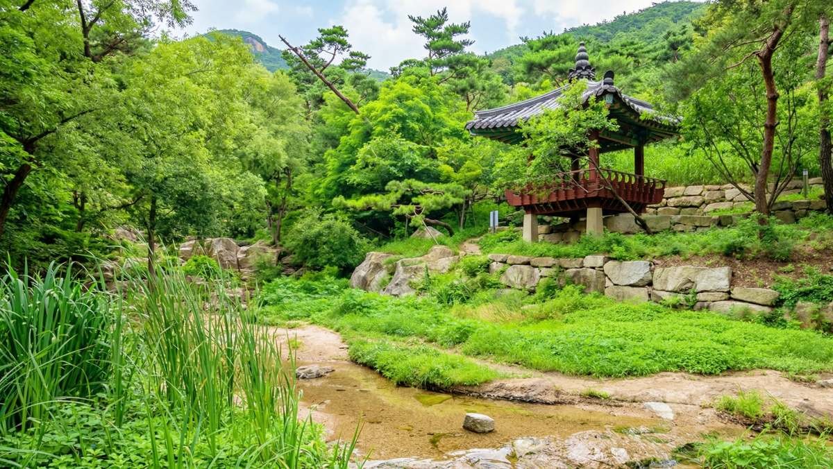 수성동계곡. 기사 이해를 돕기 위해 AI로 제작한 자료 이미지로, 실제 모습과 다소 차이가 있을 수 있습니다.