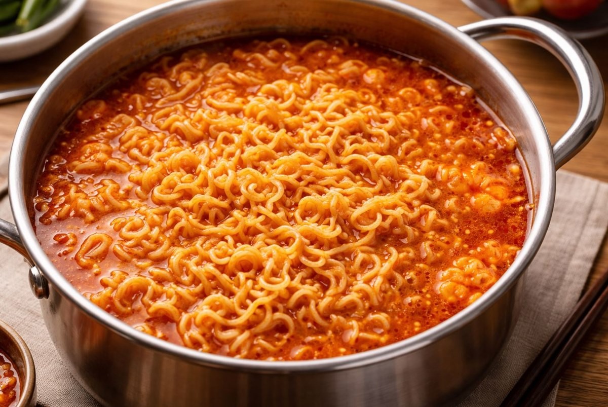 라면 모습. 기사 이해를 돕기 위해 AI를 활용해 제작한 자료 사진. 해당 기사 내용과 직접적인 관련은 없다. 경북 영양군에 따르면 지난달 31일 오후 4시 21분쯤 경북 영양군 일월읍에 있는 마을 주민 6명이 라면에 산나물을 넣어 함께 먹은 뒤 식중독 증세를 보였다. 이들은 이웃 사이로 모두 40~60대인 것으로 파악됐다. 이들 가운데 1명의 집에서 함께 점심 식사를 하고 각자 귀가한 직후 어지럼증과 구토, 마비 등 식중독 증상을 호소해 6명 모두 경북 안동에 있는 병원으로 옮겨져 치료받았다.