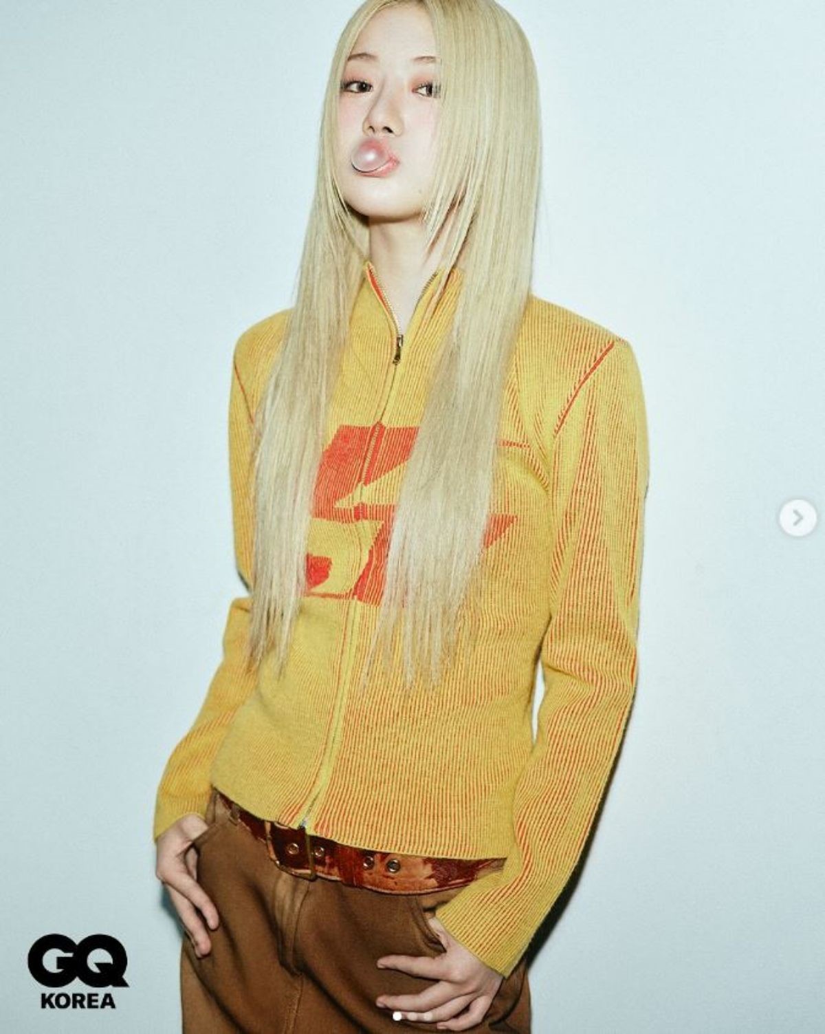 나하은 최근 모습. 금발 머리에 성숙한 모습이 눈에 띈다. / 나하은 인스타그램