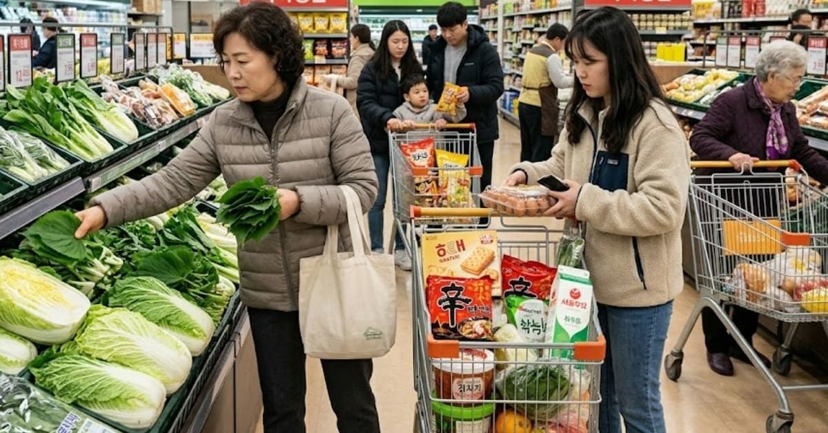 마트에서 장을 보는 사람들. 단순 자료 사진. 기사 이해를 돕기 위해 AI로 제작한 이미지.