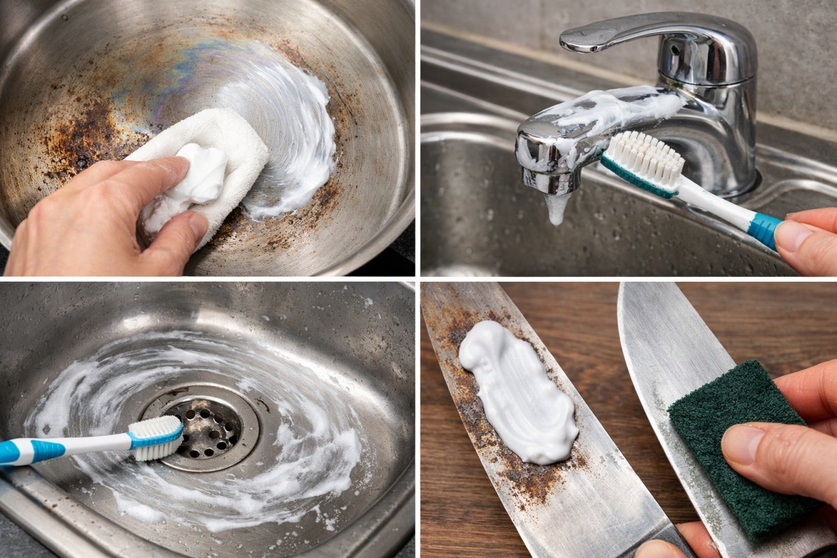 치약으로 세척하는 모습 / 기사 내용을 바탕으로 제작한 AI 이미지