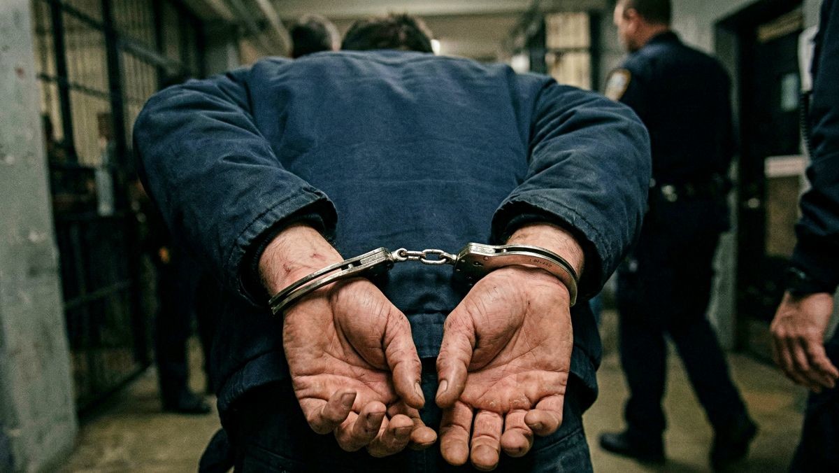 구속된 남성. 기사 내용 토대로 AI툴 활용해 제작한 자료사진.