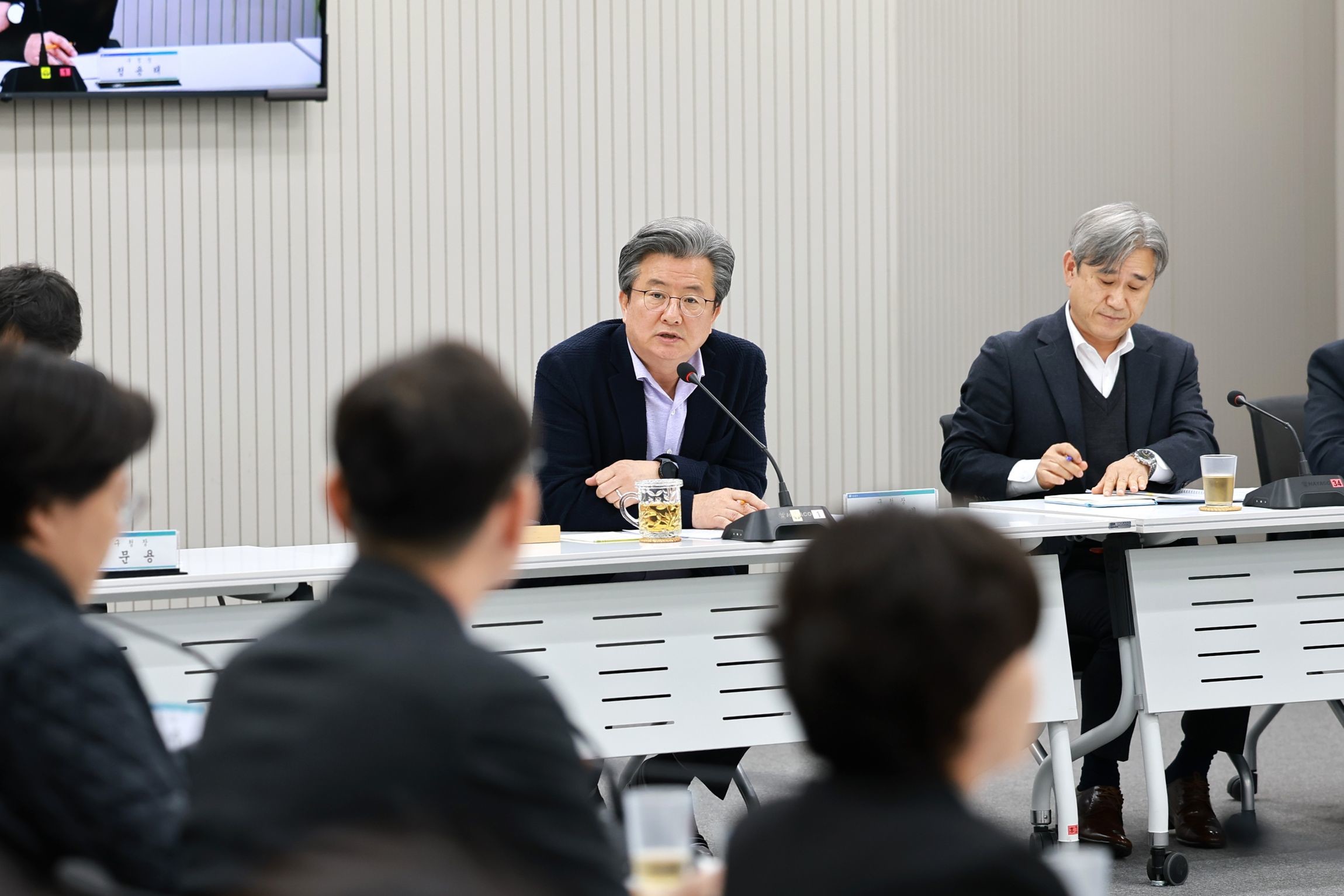 정용래 유성구청장이 1일 확대간부회의를 주재하고 있다 / 사진=대전 유성구