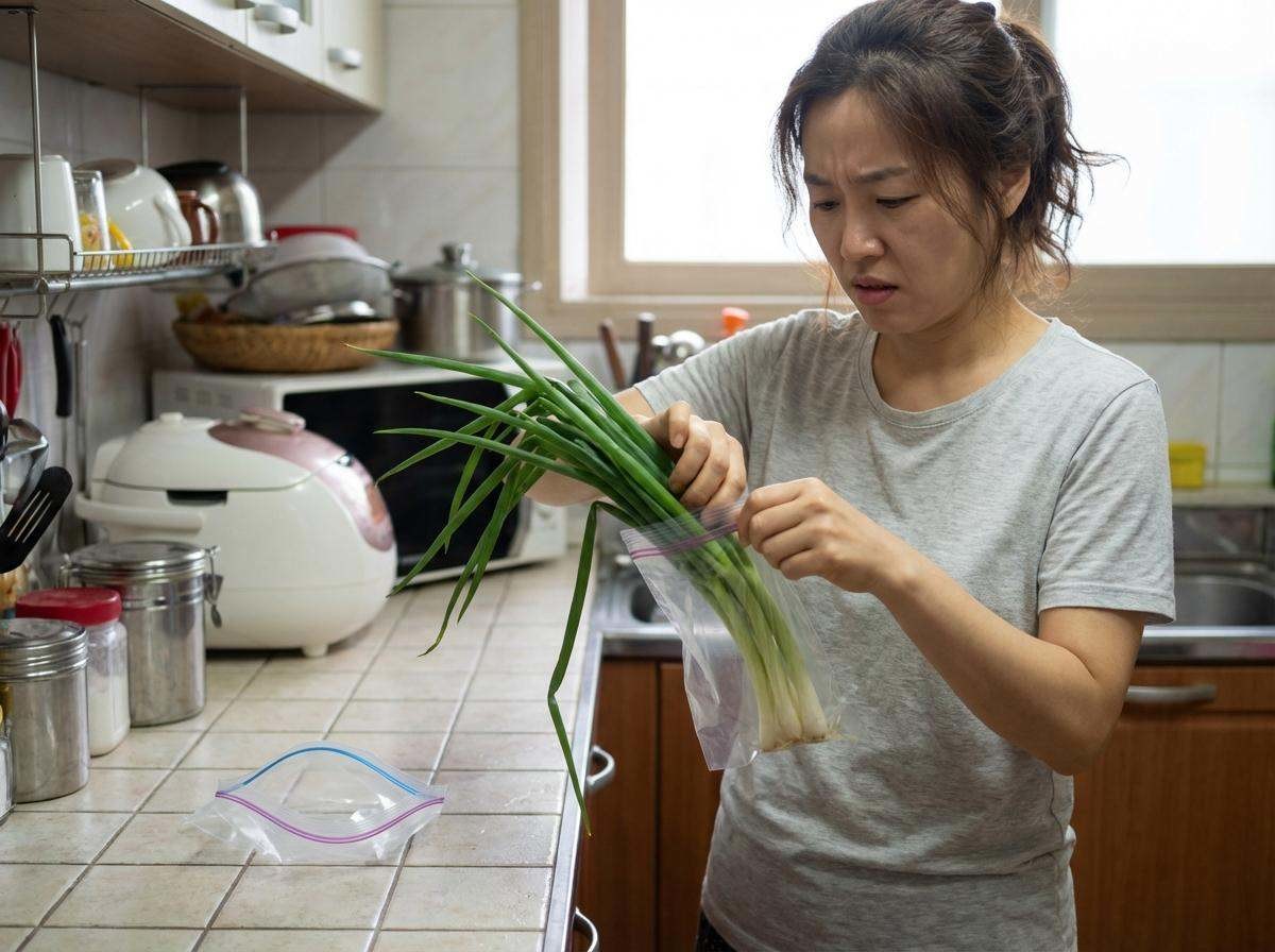 크기가 큰 지퍼백이 없을 때 종종 겪는 불편함. 기사 내용 토대로 AI툴 활용해 제작한 자료사진.