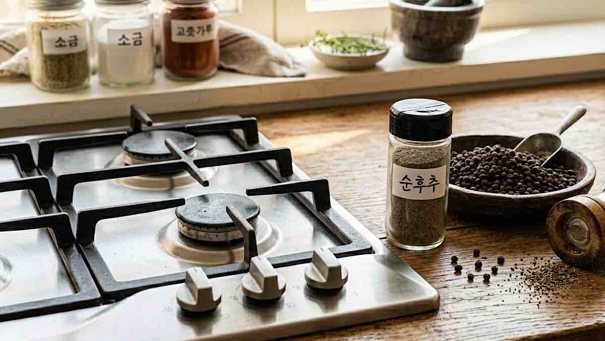 가스레인지 옆 놓여진 후추통 (기사 이해를 돕기 위해 AI로 제작)