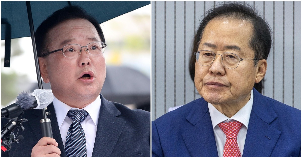 김부겸 전 국무총리(왼쪽)와 홍준표 전 대구시장. / 뉴스1