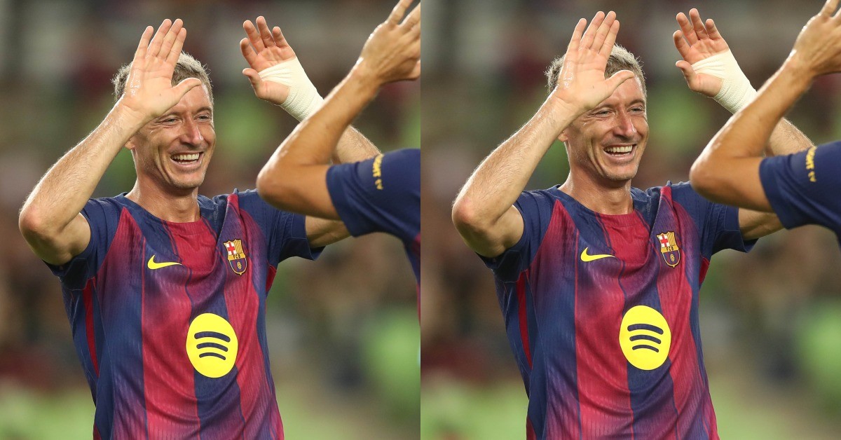 로베르트 레반도프스키(37·FC 바르셀로나)가 이후 국가대표 은퇴를 시사하는 행보를 보였다. / 연합뉴스