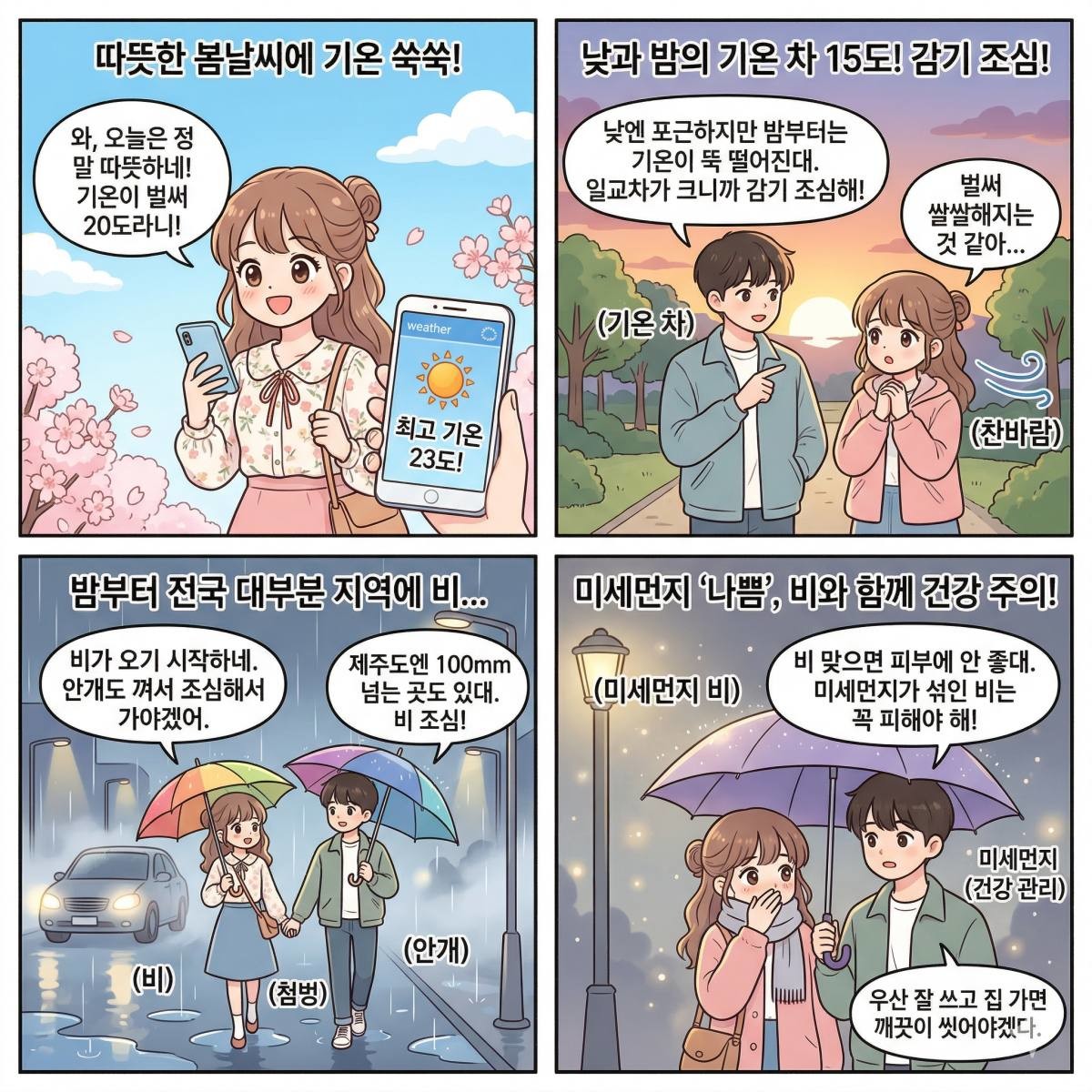 기사의 이해를 돕기 위한 AI 4컷 만화