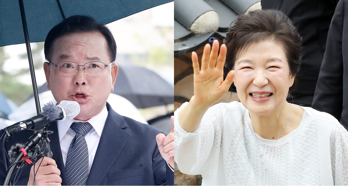 김부겸 전 국무총리(왼쪽)와 박근혜 전 대통령. 김부겸 전 총리는 3일 더불어민주당 공천심사 발표 전 면접에 들어가면서 취재진에 '박근혜 전 대통령을 찾아뵙는 것은 예우'라고 말했다. 김 전 총리는 '대구 지역에 있는 전직 원로와 전직 시장님들을 찾아뵈려고 한다'라며 '박근혜 전 대통령도 전직 국가 원로이시고 지역사회 어른이기 때문에 인사차 방문하는 것은 도리'라고 설명했다. 이런 가운데 더불어민주당은 김 전 국무총리를 6·3 지방선거 대구시장 후보로 단수 공천했다. / 뉴스1