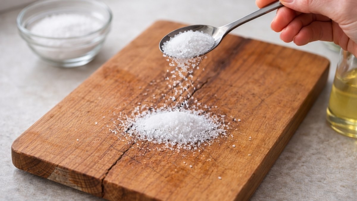 도마에 소금을 붓는 모습 / 기사 내용을 바탕으로 제작한 AI 이미지