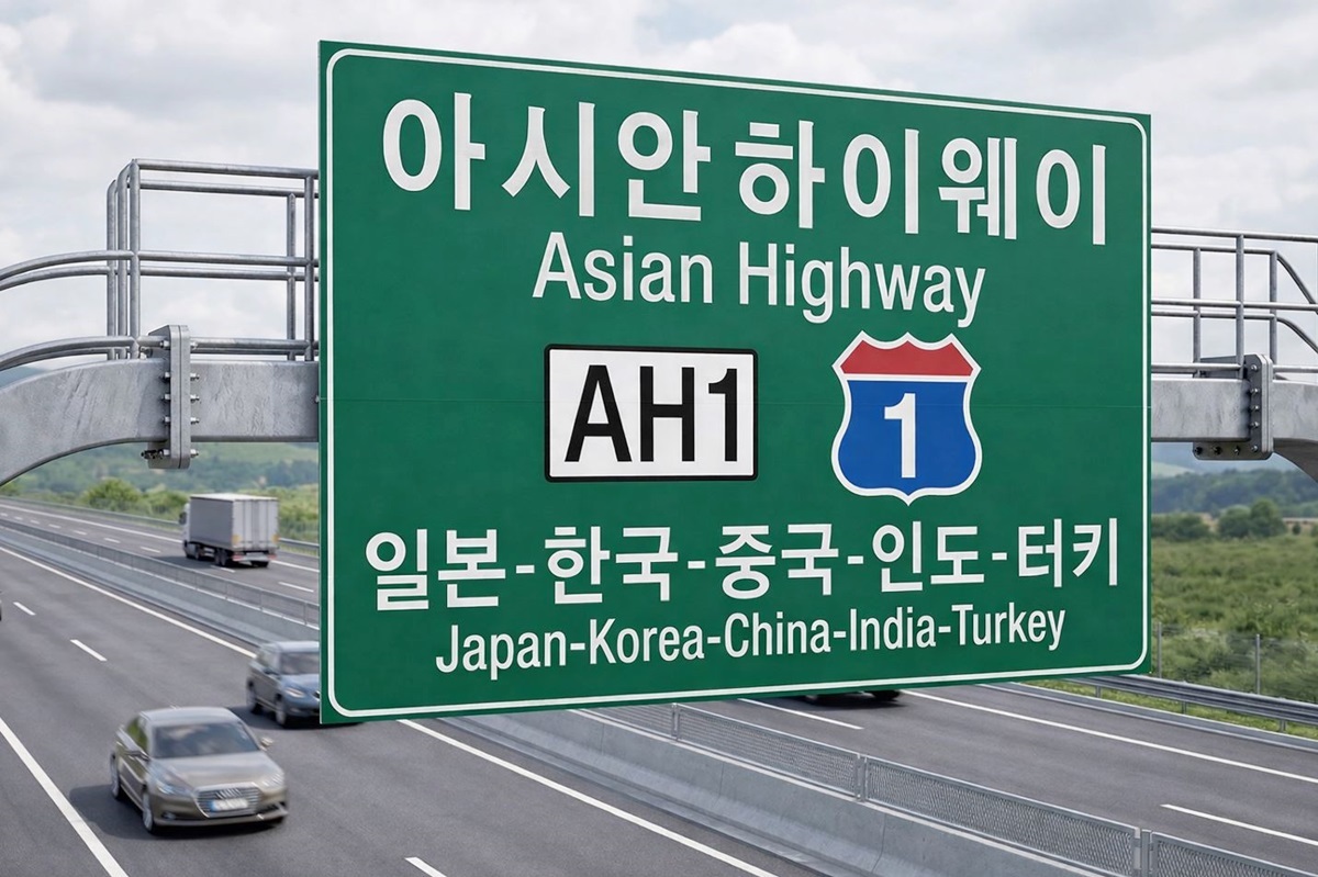 도로 위 '아시안하이웨이' 표지판 이게 뭐지? 정체를 알고 보니…