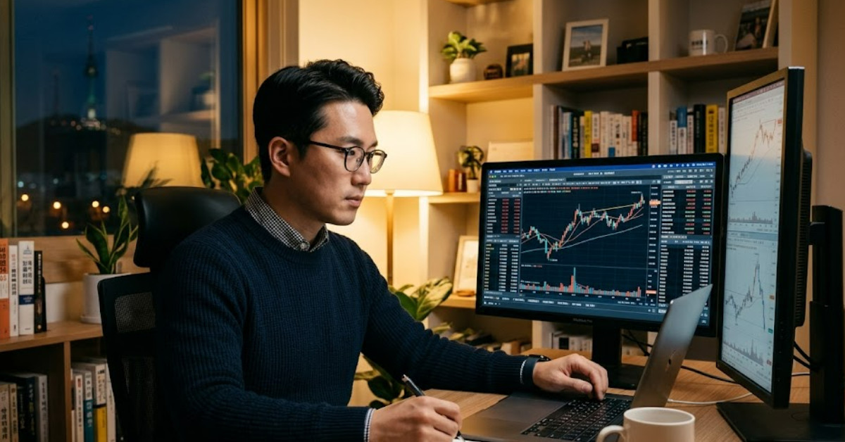 미국 주식을 보는 사람. 단순 자료 사진. 기사 이해를 돕기 위해 AI로 제작한 이미지.